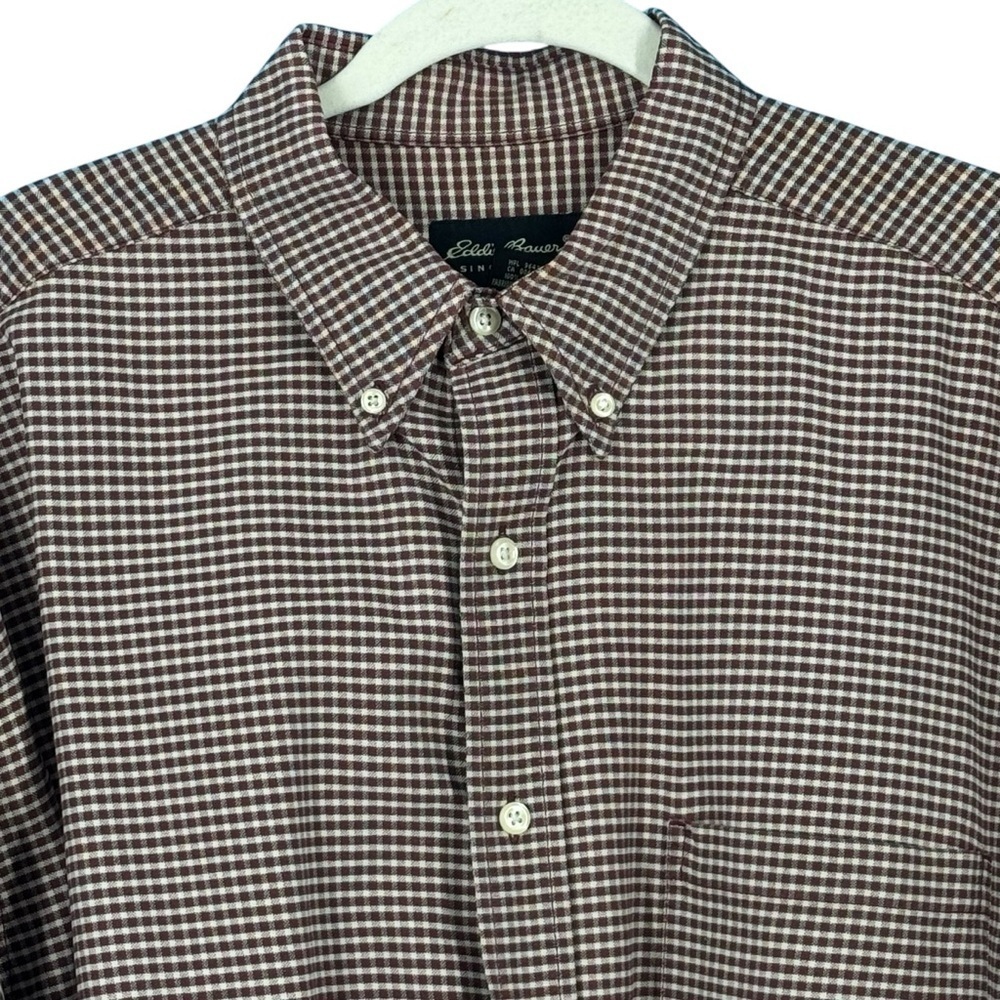 Eddie Bauer Brown Checkered Shirt